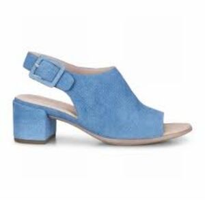 ECCO SHAPE 35 BLOCK SLINGBACK HEELED SANDALS LIGHT BLUE OPEN TOE